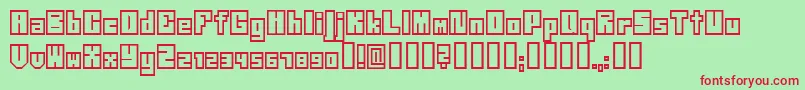 Neistil Font – Red Fonts on Green Background