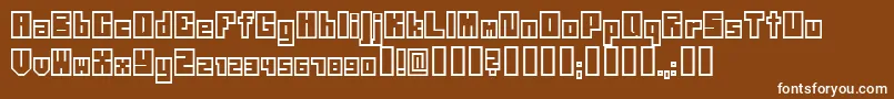 フォントNeistil – 茶色の背景に白い文字