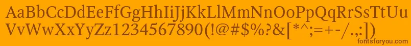 OctavaRegular Font – Brown Fonts on Orange Background