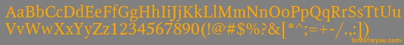 OctavaRegular Font – Orange Fonts on Gray Background