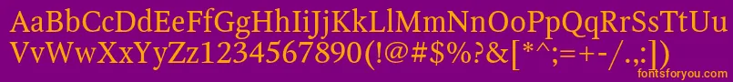 OctavaRegular Font – Orange Fonts on Purple Background
