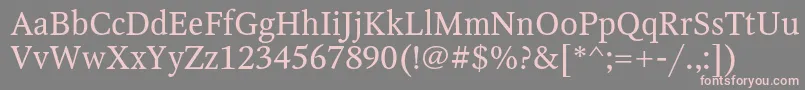 OctavaRegular Font – Pink Fonts on Gray Background