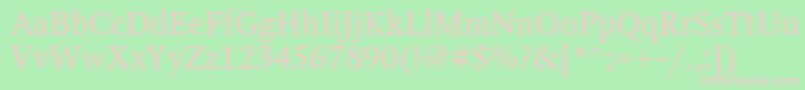 OctavaRegular Font – Pink Fonts on Green Background
