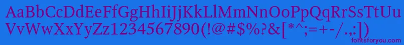 OctavaRegular Font – Purple Fonts on Blue Background