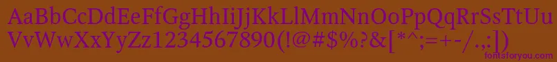 OctavaRegular Font – Purple Fonts on Brown Background