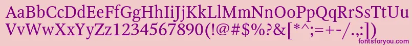 Шрифт OctavaRegular – фиолетовые шрифты на розовом фоне