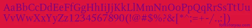 OctavaRegular Font – Purple Fonts on Red Background