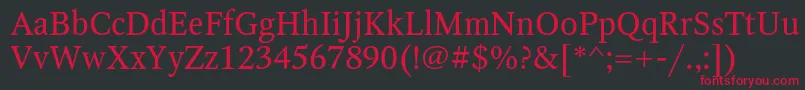 OctavaRegular Font – Red Fonts on Black Background