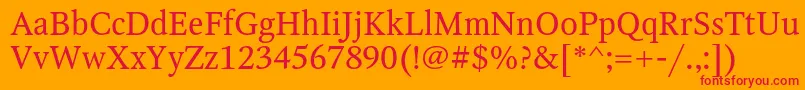 OctavaRegular Font – Red Fonts on Orange Background