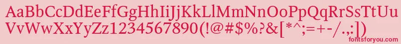 OctavaRegular Font – Red Fonts on Pink Background