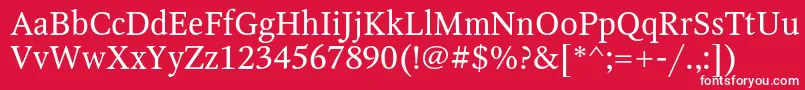 OctavaRegular Font – White Fonts on Red Background