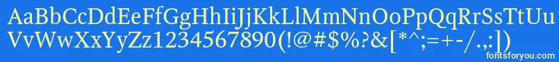 OctavaRegular Font – Yellow Fonts on Blue Background