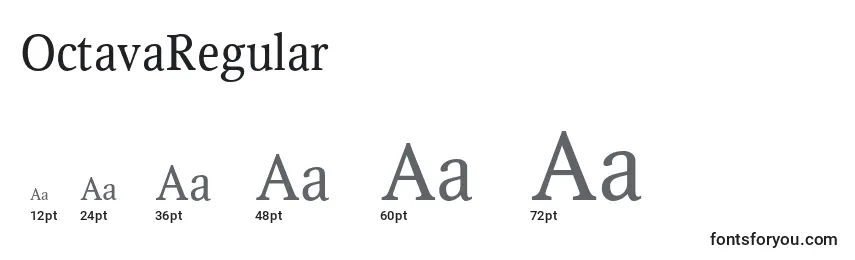 Размеры шрифта OctavaRegular