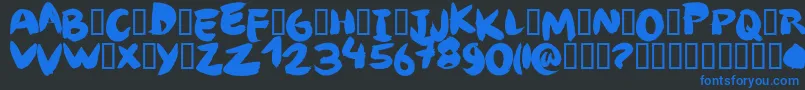 AngelbrotxaRegular Font – Blue Fonts on Black Background