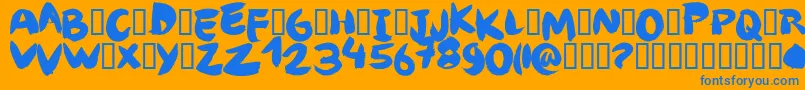 AngelbrotxaRegular Font – Blue Fonts on Orange Background