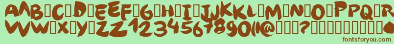 AngelbrotxaRegular Font – Brown Fonts on Green Background