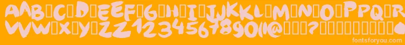 AngelbrotxaRegular Font – Pink Fonts on Orange Background