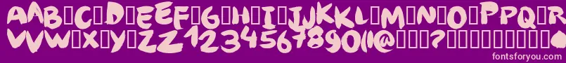AngelbrotxaRegular Font – Pink Fonts on Purple Background