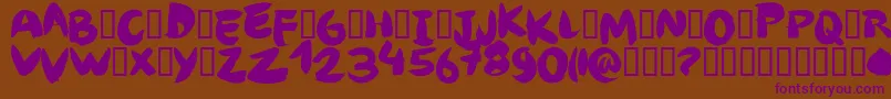 AngelbrotxaRegular Font – Purple Fonts on Brown Background