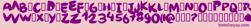 AngelbrotxaRegular Font – Purple Fonts on Pink Background