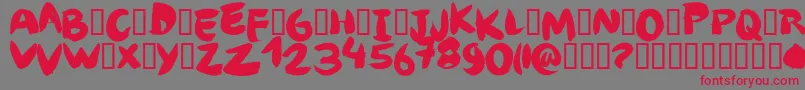 AngelbrotxaRegular Font – Red Fonts on Gray Background
