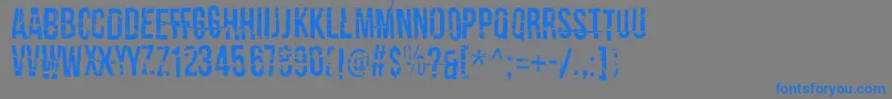 CrashTestDummy Font – Blue Fonts on Gray Background