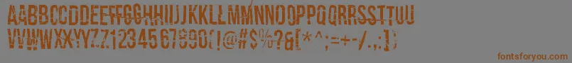 CrashTestDummy Font – Brown Fonts on Gray Background