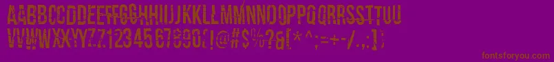 Czcionka CrashTestDummy – brązowe czcionki na fioletowym tle