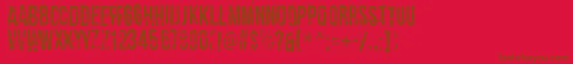 CrashTestDummy Font – Brown Fonts on Red Background