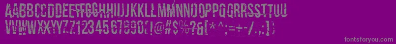 CrashTestDummy Font – Gray Fonts on Purple Background