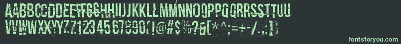 CrashTestDummy Font – Green Fonts on Black Background