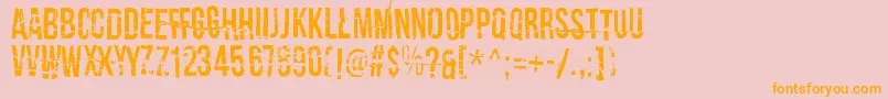 CrashTestDummy Font – Orange Fonts on Pink Background