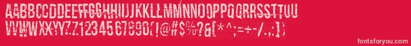 CrashTestDummy Font – Pink Fonts on Red Background