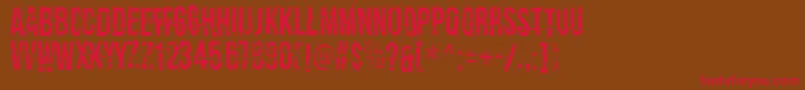 CrashTestDummy Font – Red Fonts on Brown Background