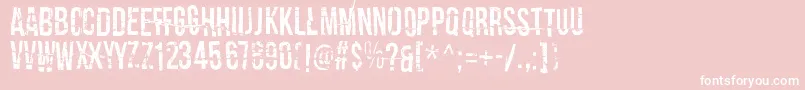 CrashTestDummy Font – White Fonts on Pink Background