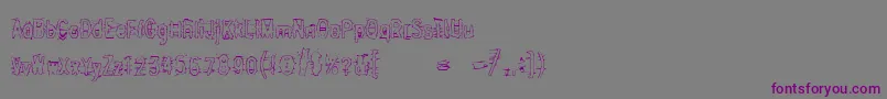 Angrybitch-fontti – violetit fontit harmaalla taustalla