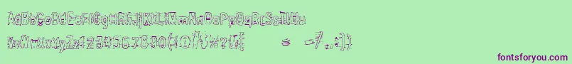 Angrybitch Font – Purple Fonts on Green Background