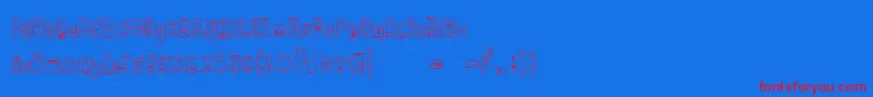 Angrybitch-Schriftart – Rote Schriften auf blauem Hintergrund