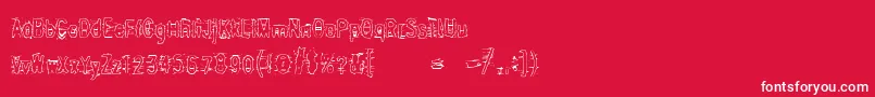 Angrybitch Font – White Fonts on Red Background