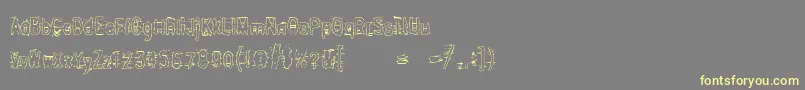 Angrybitch-fontti – keltaiset fontit harmaalla taustalla