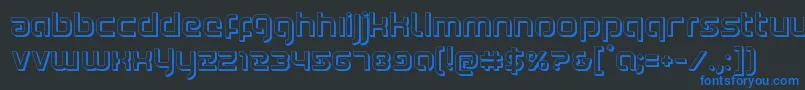 Youngerblood3D Font – Blue Fonts on Black Background