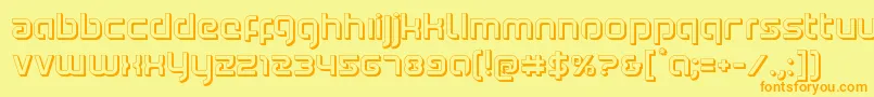 Youngerblood3D Font – Orange Fonts on Yellow Background