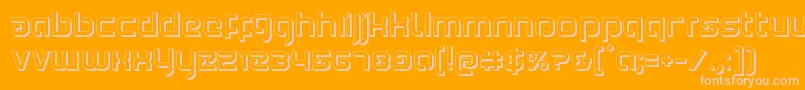 Police Youngerblood3D – polices roses sur fond orange