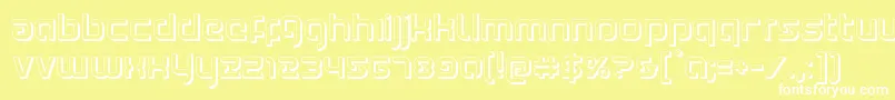 Youngerblood3D Font – White Fonts on Yellow Background