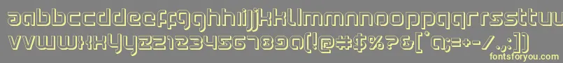 Youngerblood3D Font – Yellow Fonts on Gray Background