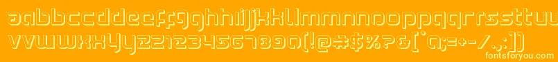 Youngerblood3D Font – Yellow Fonts on Orange Background