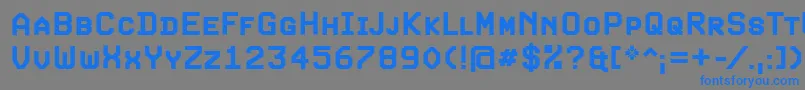 フォントExpoScBold – 灰色の背景に青い文字