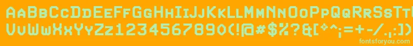 ExpoScBold Font – Green Fonts on Orange Background