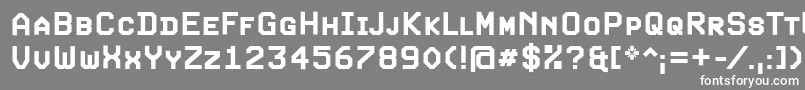 フォントExpoScBold – 灰色の背景に白い文字