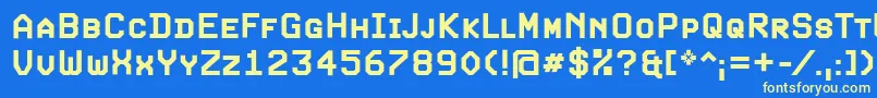 ExpoScBold Font – Yellow Fonts on Blue Background